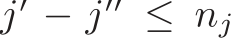  j′ − j′′ ≤ nj
