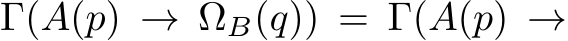  Γ(A(p) → ΩB(q)) = Γ(A(p) →