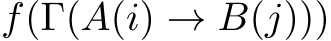  f(Γ(A(i) → B(j)))