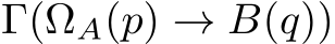  Γ(ΩA(p) → B(q))