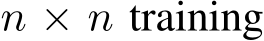  n × n training