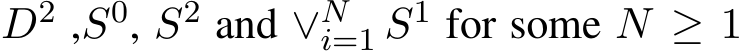  D2 ,S0, S2 and ∨Ni=1 S1 for some N ≥ 1