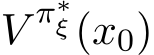  V π∗ξ(x0)