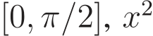  [0, π/2], x2 