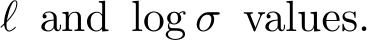  ℓ and log σ values.