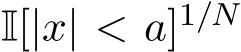  I[|x| < a]1/N 