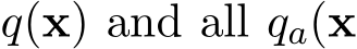  q(x) and all qa(x