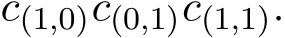 c(1,0)c(0,1)c(1,1).