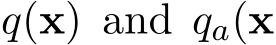  q(x) and qa(x