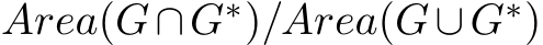 Area(G∩G∗)/Area(G∪G∗)