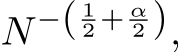  N −( 12 + α2 ),