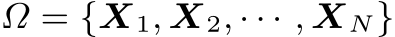  Ω = {X1, X2, · · · , XN}