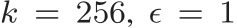  k = 256, ǫ = 1