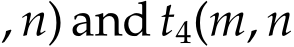 , n) and t4(m, n