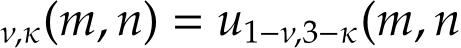 ν,κ(m, n) = u1−ν,3−κ(m, n