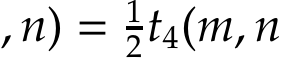 , n) = 12t4(m, n