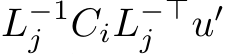  L−1j CiL−⊤j u′