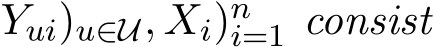 Yui)u∈U, Xi)ni=1 consist