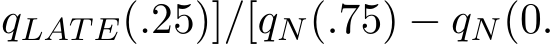 qLATE(.25)]/[qN(.75) − qN(0.