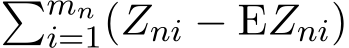 �mni=1(Zni − EZni)