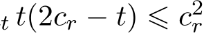 t t(2cr − t) ⩽ c2r
