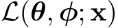 L(θ, φ; x)