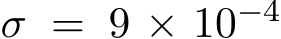 σ = 9 × 10−4