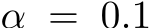  α = 0.1