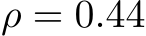  ρ = 0.44