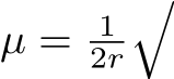  µ = 12r�