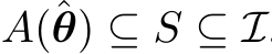  A(ˆθ) ⊆ S ⊆ I