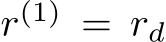  r(1) = rd