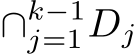  ∩k−1j=1Dj