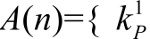 A(n)={ 1Pk