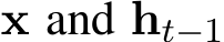  x and ht−1