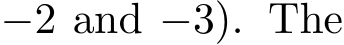  −2 and −3). The