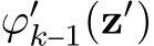  ϕ′k–1(z′)