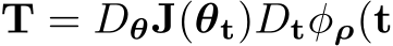  T = DθJ(θt)Dtφρ(t