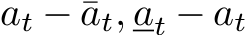 at − ¯at, at − at