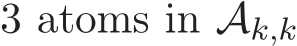  3 atoms in �Ak,k