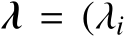  λ = (λi