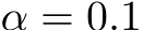  α = 0.1