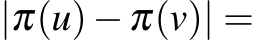  |π(u)−π(v)| =