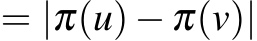  = |π(u) − π(v)|