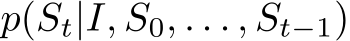  p(St|I, S0, . . . , St−1)