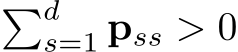 �ds=1 pss > 0