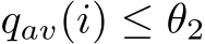  qav(i) ≤ θ2