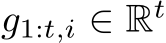  g1:t,i ∈ Rt