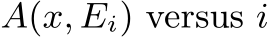  A(x, Ei) versus i