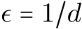  ǫ = 1/d